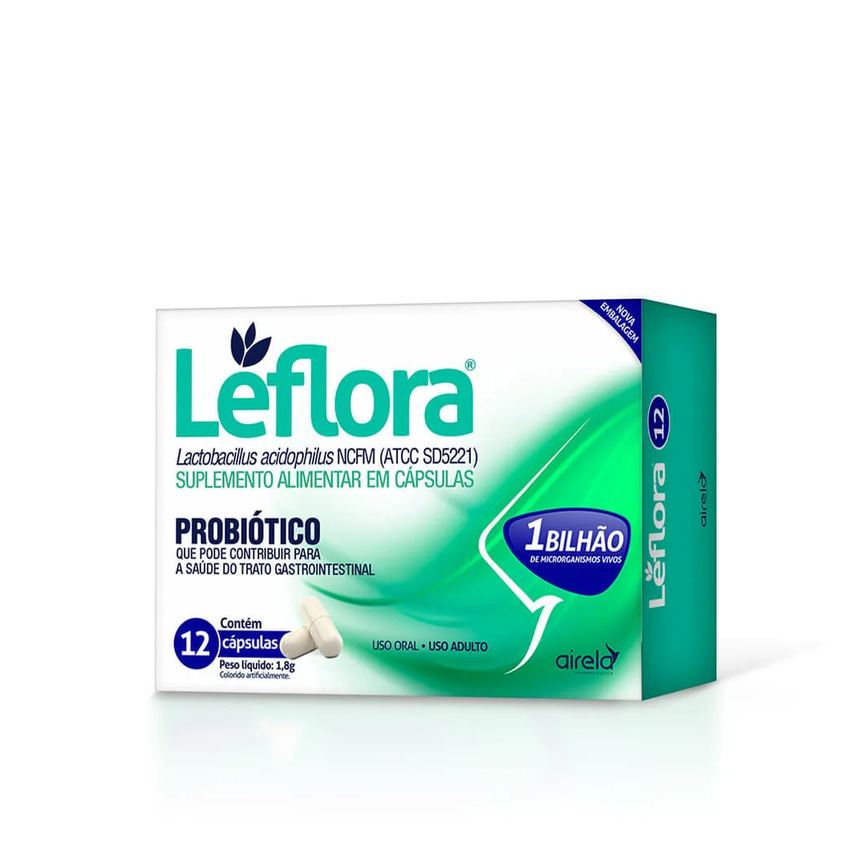 Leflora Lactobacillus Com 12 Capsulas