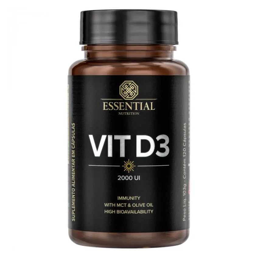 Vit D3 2000ui (120 Cápsulas) – Essential Nutrition